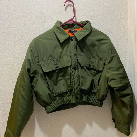La bijou Olive Green  Bomber Jacket size small - Picture 2 of 9